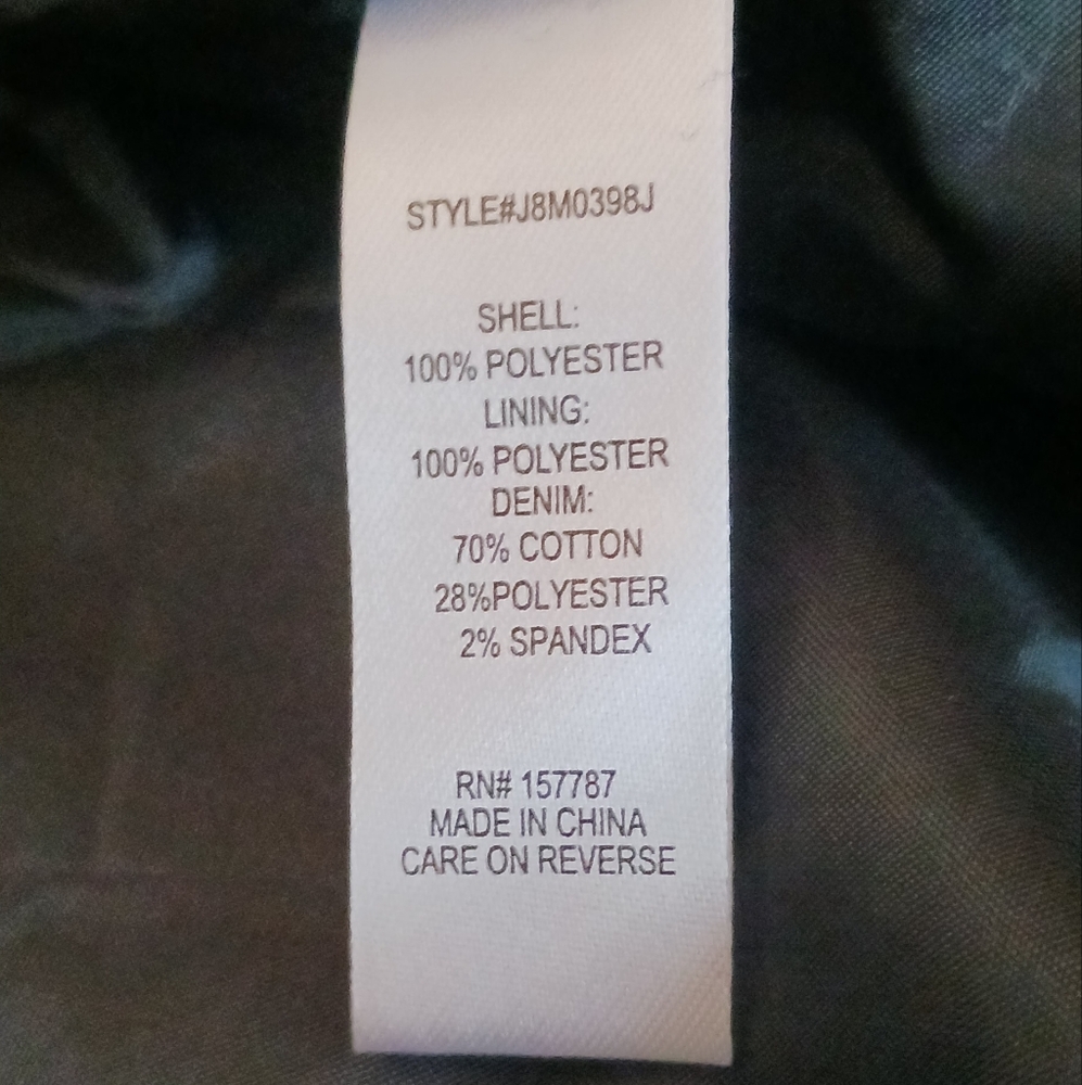 Jolie & Joy Black Teddy/Denim Cropped Jacket Small NWT - Picture 11 of 11